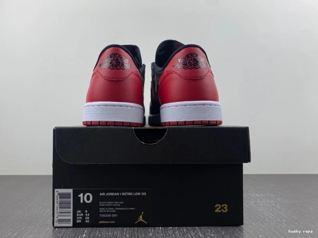 Rep Husky Retro Air Bred Jordan 1 705329-001 Low 0709